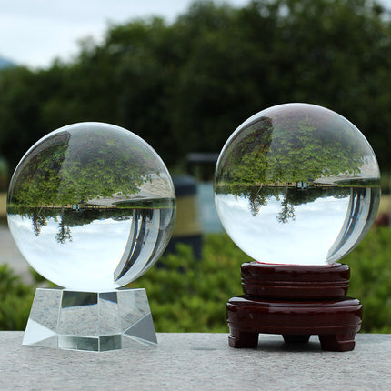 Crystal Ball On A Wooden Stand - Wnkrs