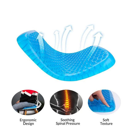 Breathable Gel Chair Cushion with Honeycomb Design - Wnkrs