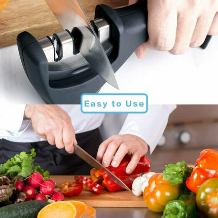 KNIFE SHARPENER Ceramic Tungsten Kitchen Knives Blade Sharpening System Tool USA - Wnkrs