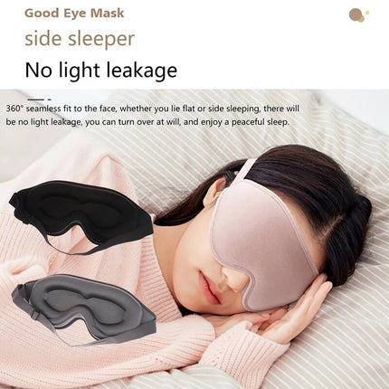 Masque de sommeil ultime en mousse à mémoire de forme 3D - Bloque la lumière, améliore la qualité du sommeil