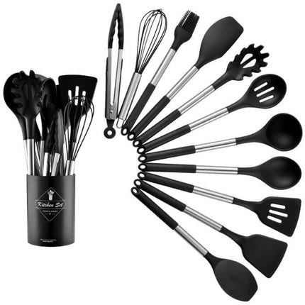 Heat Resistant Non-stick Pot Spoon Spatula Cooking Kitchen Tool Set - Wnkrs