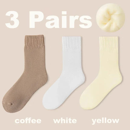 3 pares de calcetines de lana cómodos para mujer