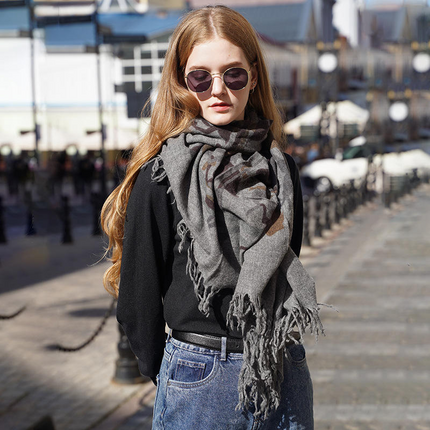 Bufanda de invierno de cachemira de lujo para mujer