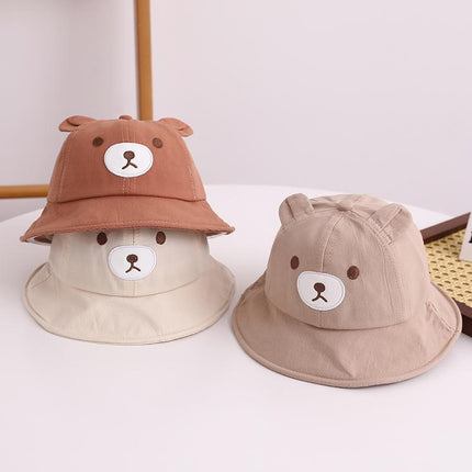 Kids Bear Decor Panama Bucket Hat