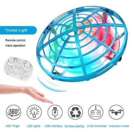 Mini RC UFO Drone With LED Light Gesture Sensing Quadcopter Anti-collision - Wnkrs