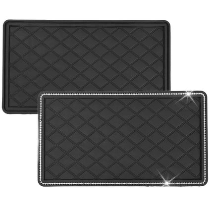 Sparkling Diamond Anti-Slip Car Dashboard Mat for Secure Item Grip - Wnkrs