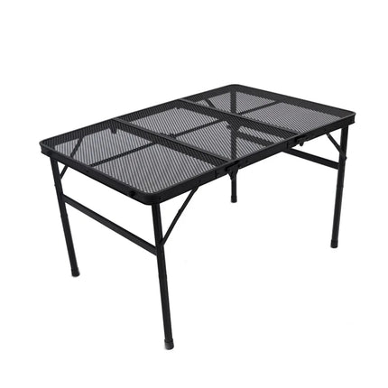 Mesa plegable portátil de aluminio con altura ajustable para acampar, hacer barbacoas y hacer pícnic