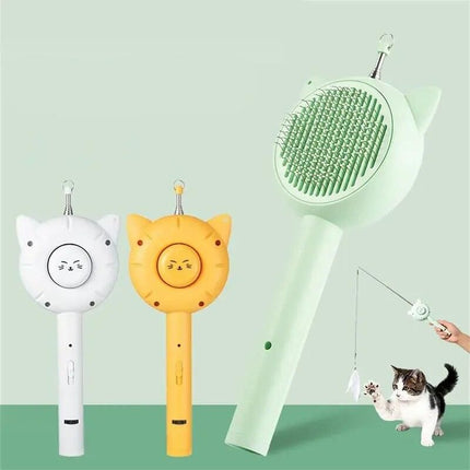 5-in-1 Multi-Function Cat Grooming & Play Brush with USB Charging - Wnkrs