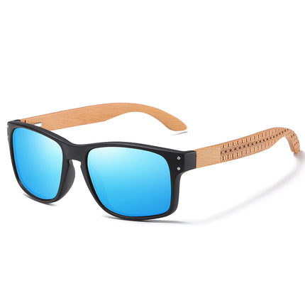 Lunettes de soleil pilote polarisées en bois de hêtre faites à la main