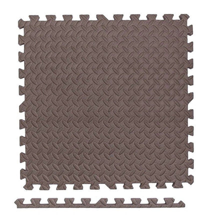 30x30cm Leaf Pattern Gym Mats - 12PC Non-Slip, Thick Fitness Floor Set - Wnkrs