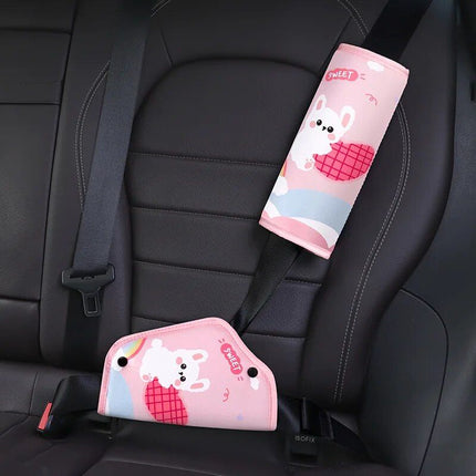 Kid's Comfort Car Seatbelt Protector with Cartoon Design - Wnkrs