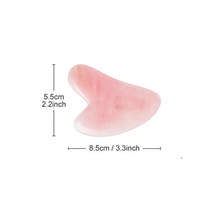 Grattoir Gua Sha en Quartz Rose