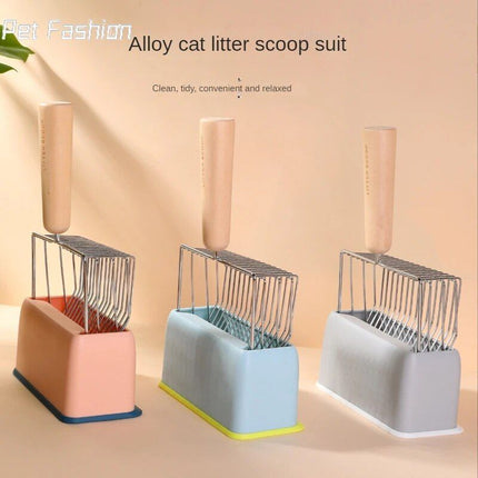 Durable Cat Litter Scoop with Wooden Handle - Wnkrs