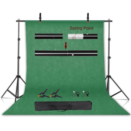 Adjustable Multi-Purpose Photography Background Stand Kit with Chroma Key Screen - Wnkrs