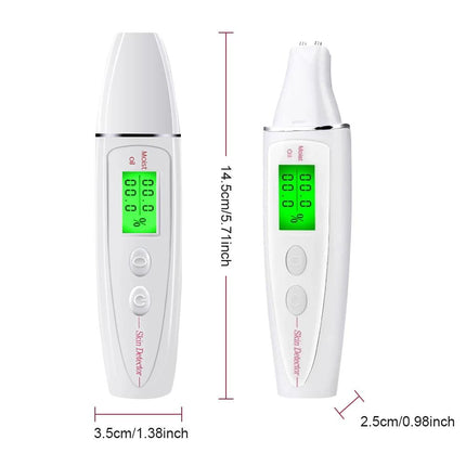 Analizador digital de humedad y grasa de la piel con pantalla LCD: comprobador avanzado de la piel para rostro y cuerpo