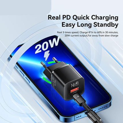 20W GaN USB-C PD Fast Charger with Dual Port QC 3.0