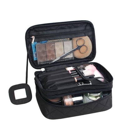 Fashionable Travel Cosmetic Organizer Bag: Professional Makeup and Toiletry Storage Case - Wnkrs