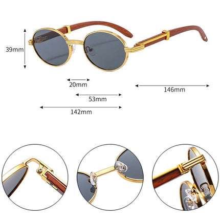 Retro Oval Gradient Lens Sunglasses - Stylish Eyewear for Fashion Enthusiasts