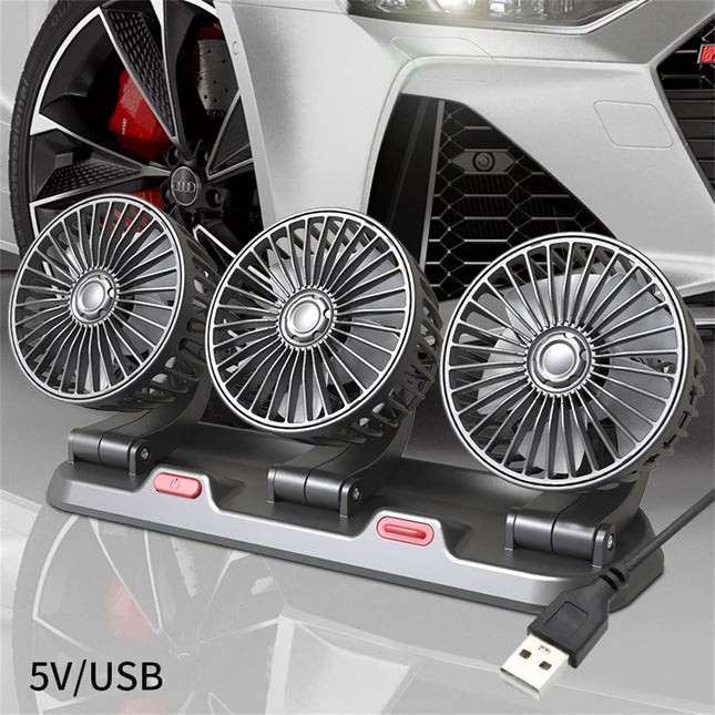 Ventilador eléctrico ajustable de 3 cabezales