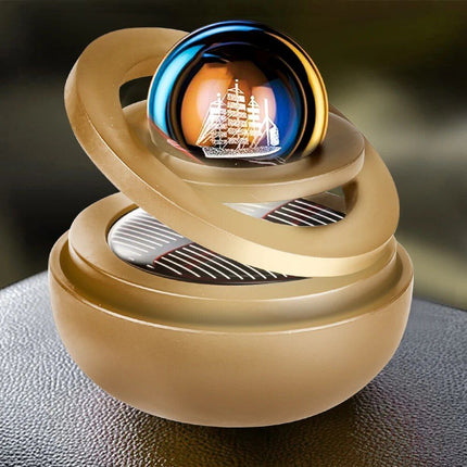 Solar-Powered Rotating Car Air Freshener with Aromatherapy Diffuser - Wnkrs