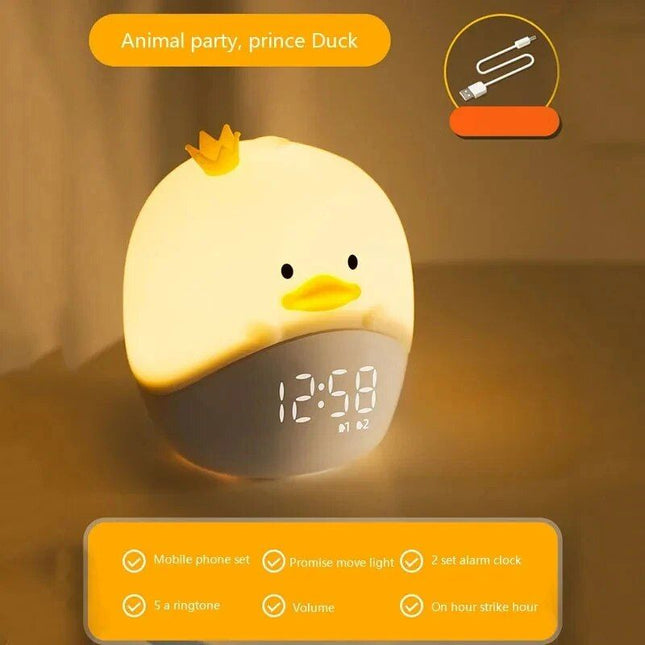 Rabbit & Duck LED Smart Alarm Clock with Night Light - Wnkrs