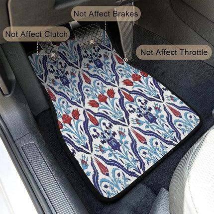 Vintage Persian-Turkish Patterned Car Floor Mats (4-Piece Set) - Wnkrs