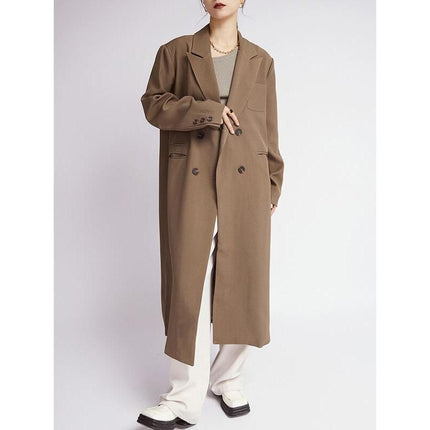 Trench-coat croisé à carreaux pour femme