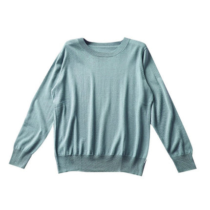 Women's Silk and Cashmere Basic Sweater - Wnkrs