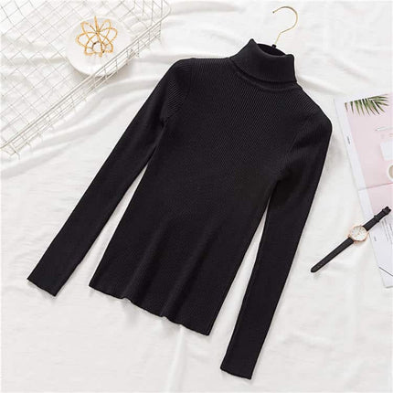 Women's Knitted Winter Turtleneck Sweater - Wnkrs