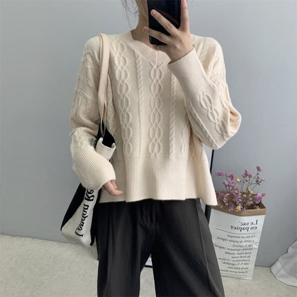 Women's Casual Solid Color V-Neck Long Sleeved Jumper - Wnkrs