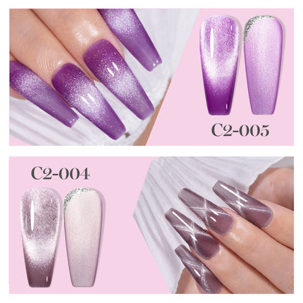 Vernis à ongles gel à paillettes magnétiques pour chat