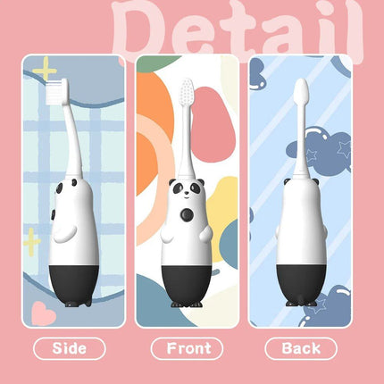 Kid-Friendly Panda Electric Toothbrush: Sonic Vibrations for Gentle Whitening and Deep Cleaning - Wnkrs