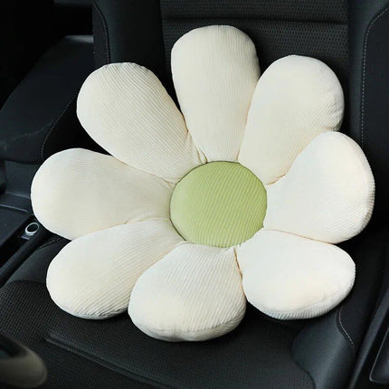 Soft Flower Car Neck & Waist Pillow with Safety Seat Belt Shoulder Pad - Wnkrs