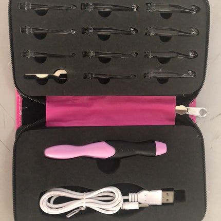 Rechargeable Light Crochet Hook With Interchangeable Head Knitting Needle Set - Wnkrs