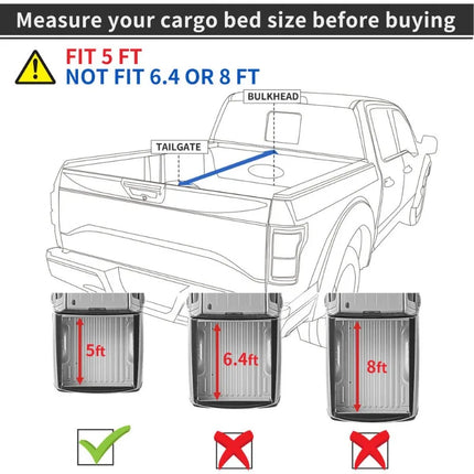 Tapis de caisse de camion en caoutchouc de 5 pieds pour Jeep Gladiator JT 2020-2023