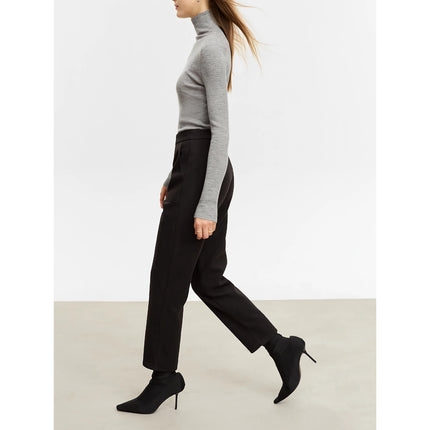 Pantalon décontracté élégant à taille haute pour femme