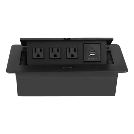 Aluminum Alloy Desktop Pop-Up Power Socket with USB Ports - Wnkrs