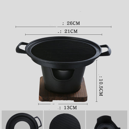 Food Non-Stick Small Barbecue Grill Household Indoor Barbecue Small Grill - Wnkrs