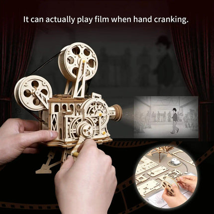 DIY 3D Wooden Film Projector Model Kit - Wnkrs