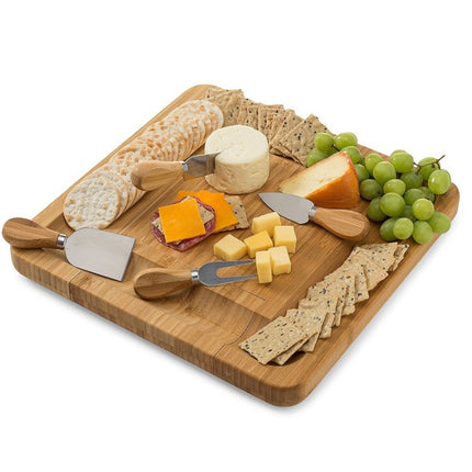 Bamboo cheese board set cheese cutting board - Wnkrs