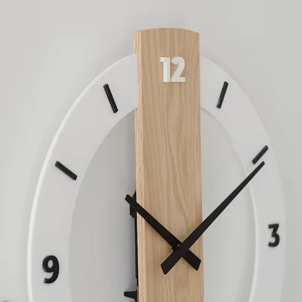 Reloj de pared de madera maciza moderno nórdico