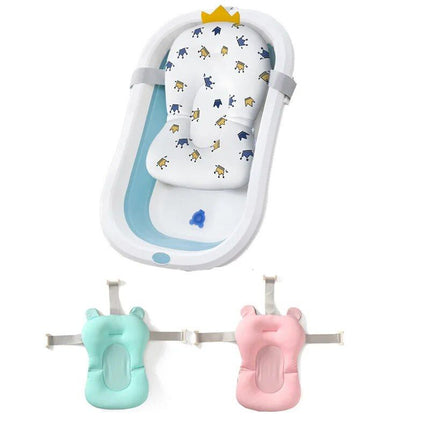 Adjustable Newborn Bath Cushion - Star Pattern, Foldable Baby Bath Seat - Wnkrs