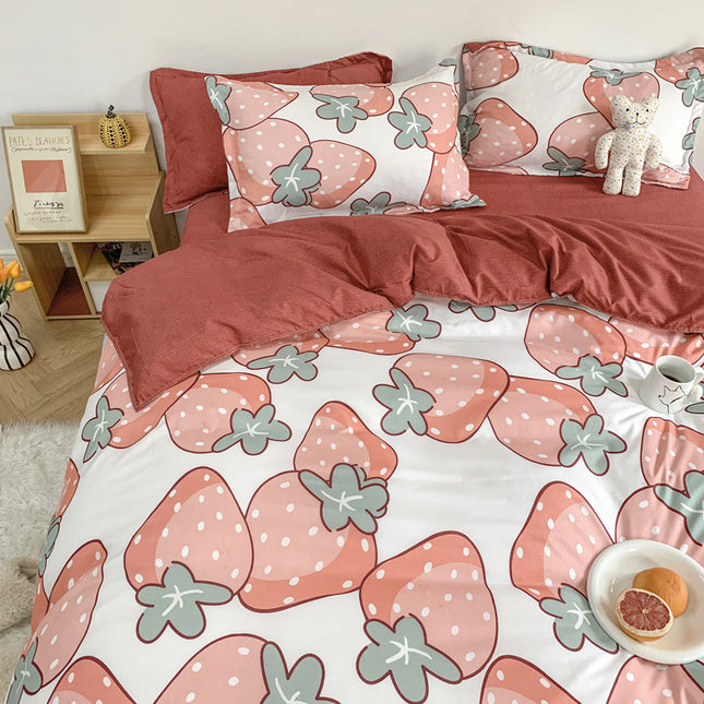 Four Piece Set Of Cute Cartoon Bed Sheets - Wnkrs