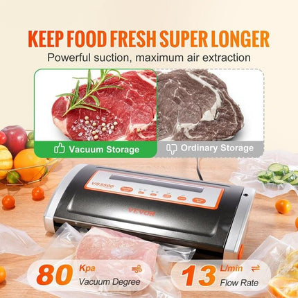 Multi-functional Automatic Vacuum Sealer Machine with Built-in Cutter for Food Preservation - Wnkrs