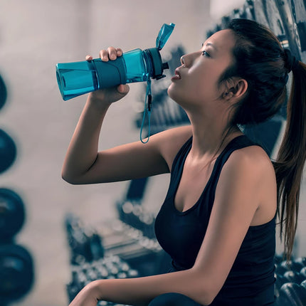 Botella de agua y mezcladora de proteínas portátil a prueba de fugas