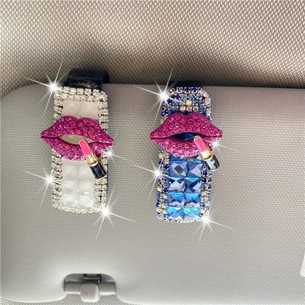 Luxe Rhinestone Car Visor Sunglasses Holder - Wnkrs