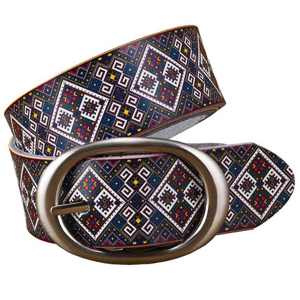 Patterned Leather Belt for Women - Wnkrs