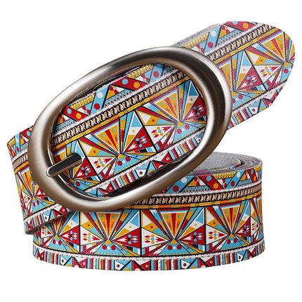 Patterned Leather Belt for Women - Wnkrs