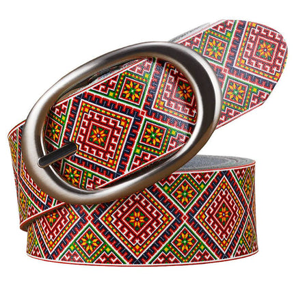 Patterned Leather Belt for Women - Wnkrs