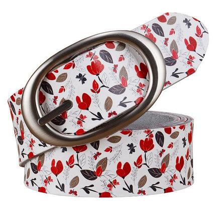 Patterned Leather Belt for Women - Wnkrs